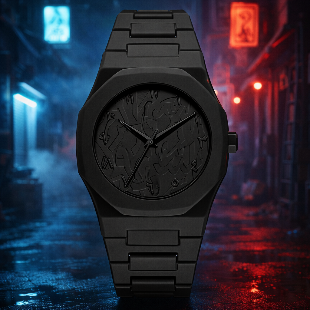 Luxe Horloge - Arabic Dial - Zwart
