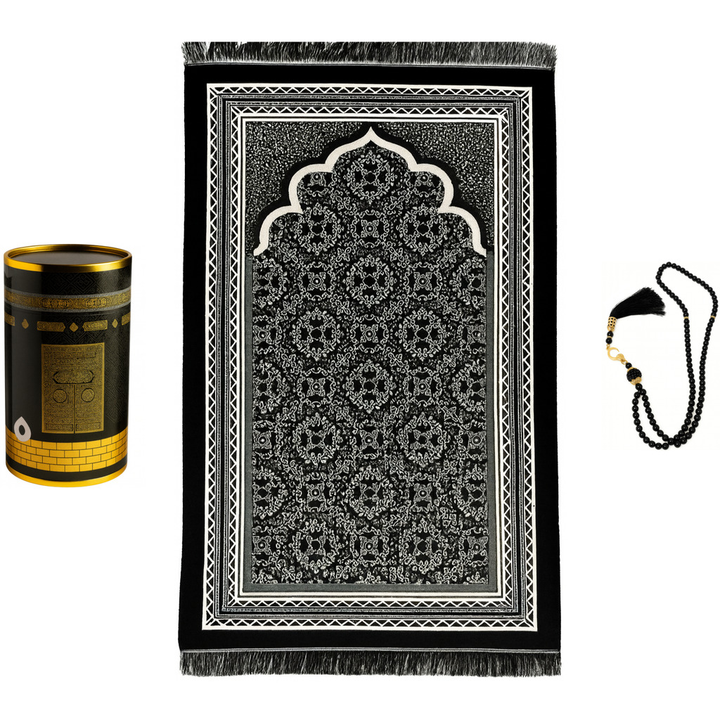 Luxe Gebedskleed Set - Zwart